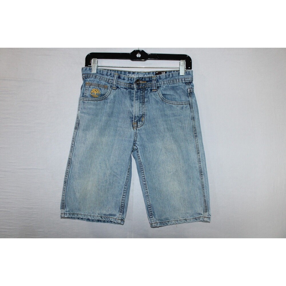 Timberland Womens Denim Shorts Size 14 Blue Light Wash Cotton Casual